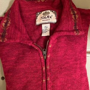 Tiara brand womens zip sweater size 18/20
